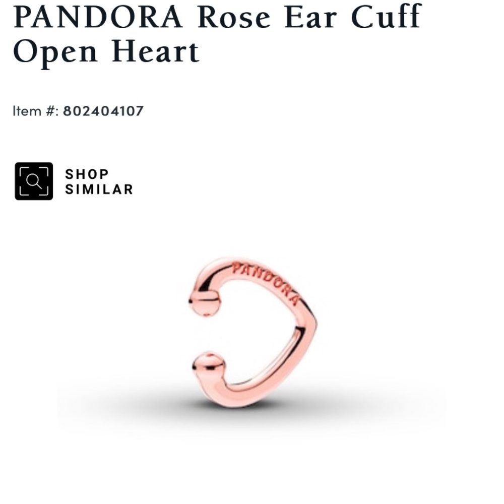 Pandora Rose Ear Cuff Open Heart